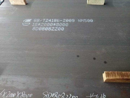 NM450 NM550 पहनने के लिए प्रतिरोधी स्टील प्लेट उच्च शक्ति मिश्र धातु 0.3 मी