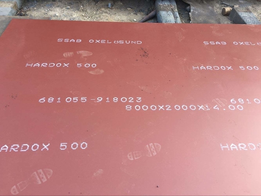 NM450 NM550 पहनने के लिए प्रतिरोधी स्टील प्लेट उच्च शक्ति मिश्र धातु 0.3 मी